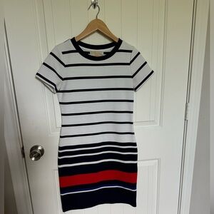 Michael Kors Stripped T-Shirt Dress True Navy. Size XS to S.